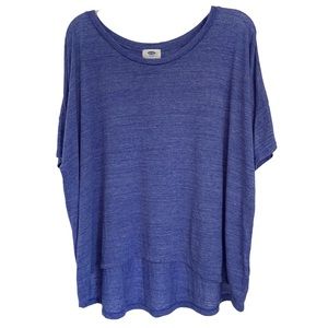 Old Navy women’s Large boxy oversize blue T-shirt excellent condition